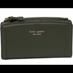 Kate Spade Knot Slim Wallet in Bonsai. Like new